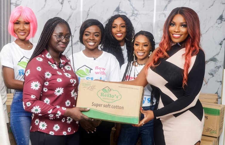  Reflo supports Hasaacas Ladies with sanitary pads ahead of CAF Champions League